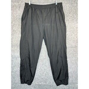 Vintage Reebok Track Pant Men’s Large Black Nylon Windbreaker Ankle Zip